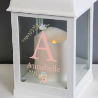 Personalised Floral Bouquet White Lantern Extra Image 2 Preview